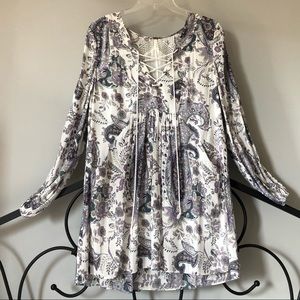 Free People Purple Paisley Dress
